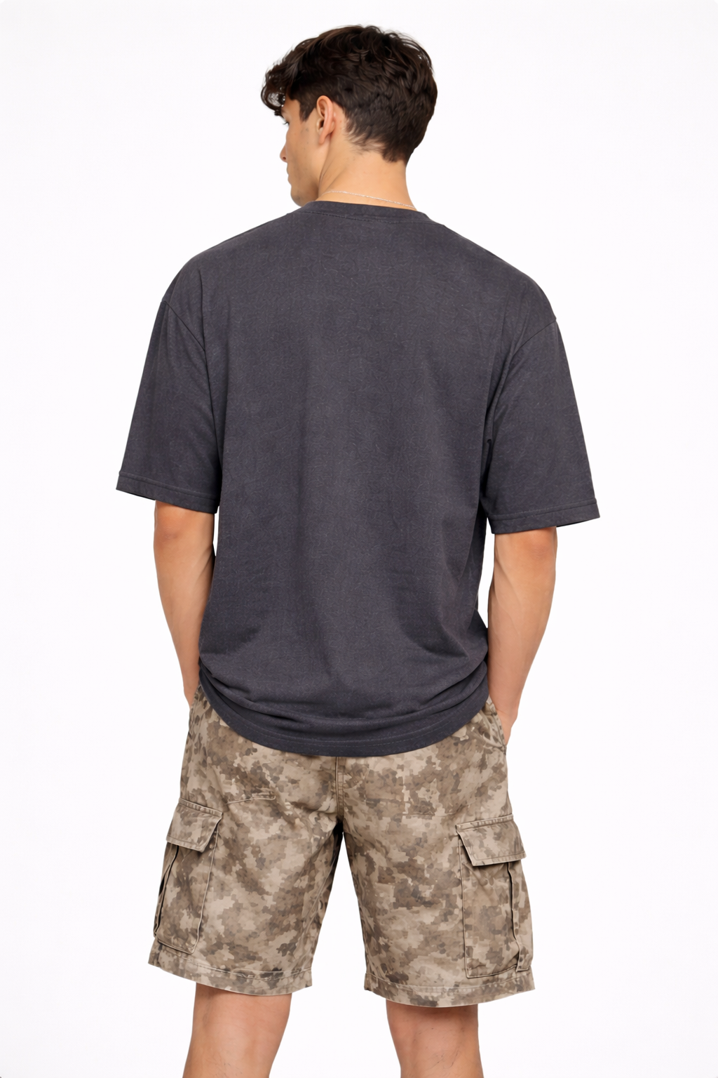 Team Logo Oversized Tee - Charcoal