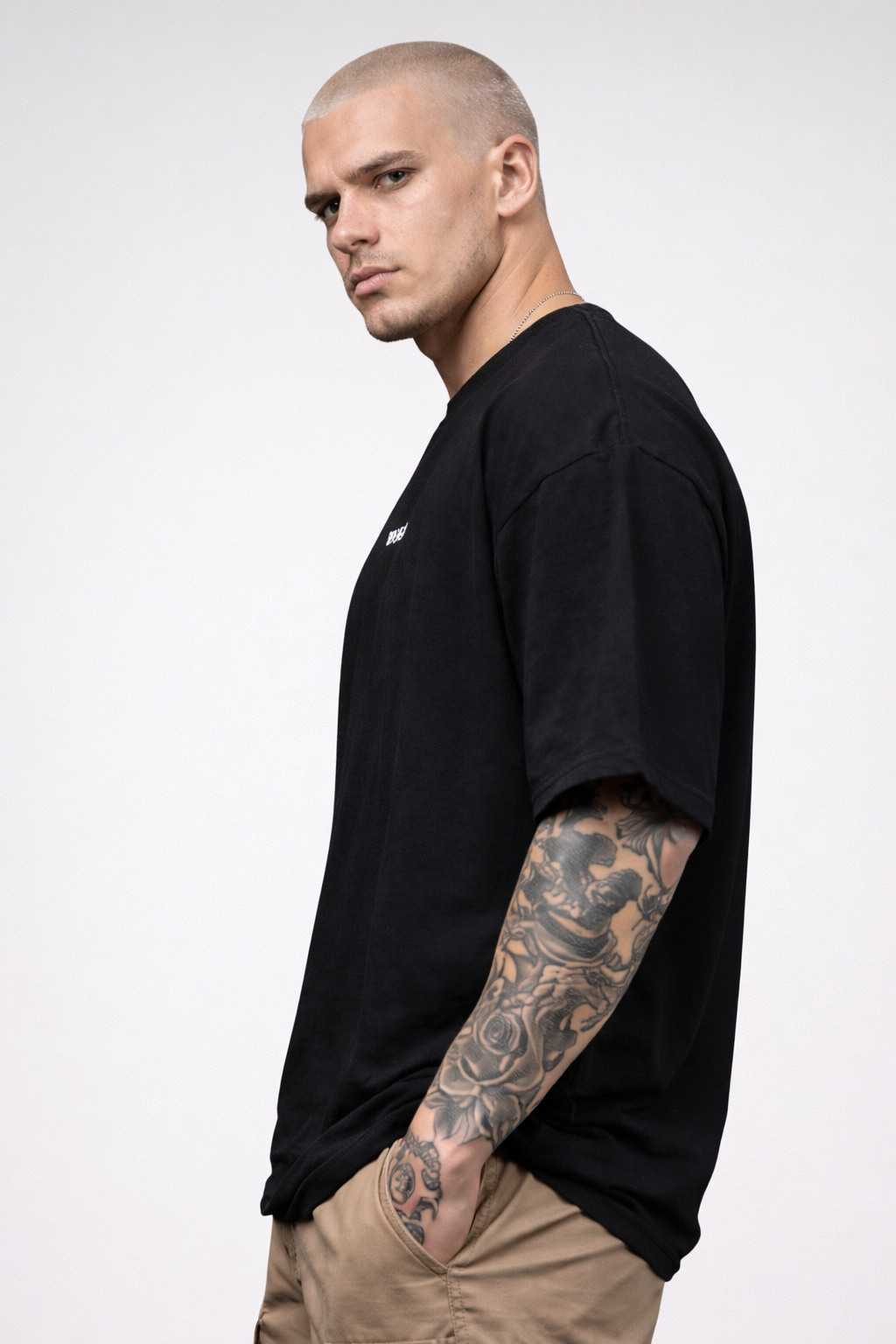 Team Logo Oversized Tee - Black