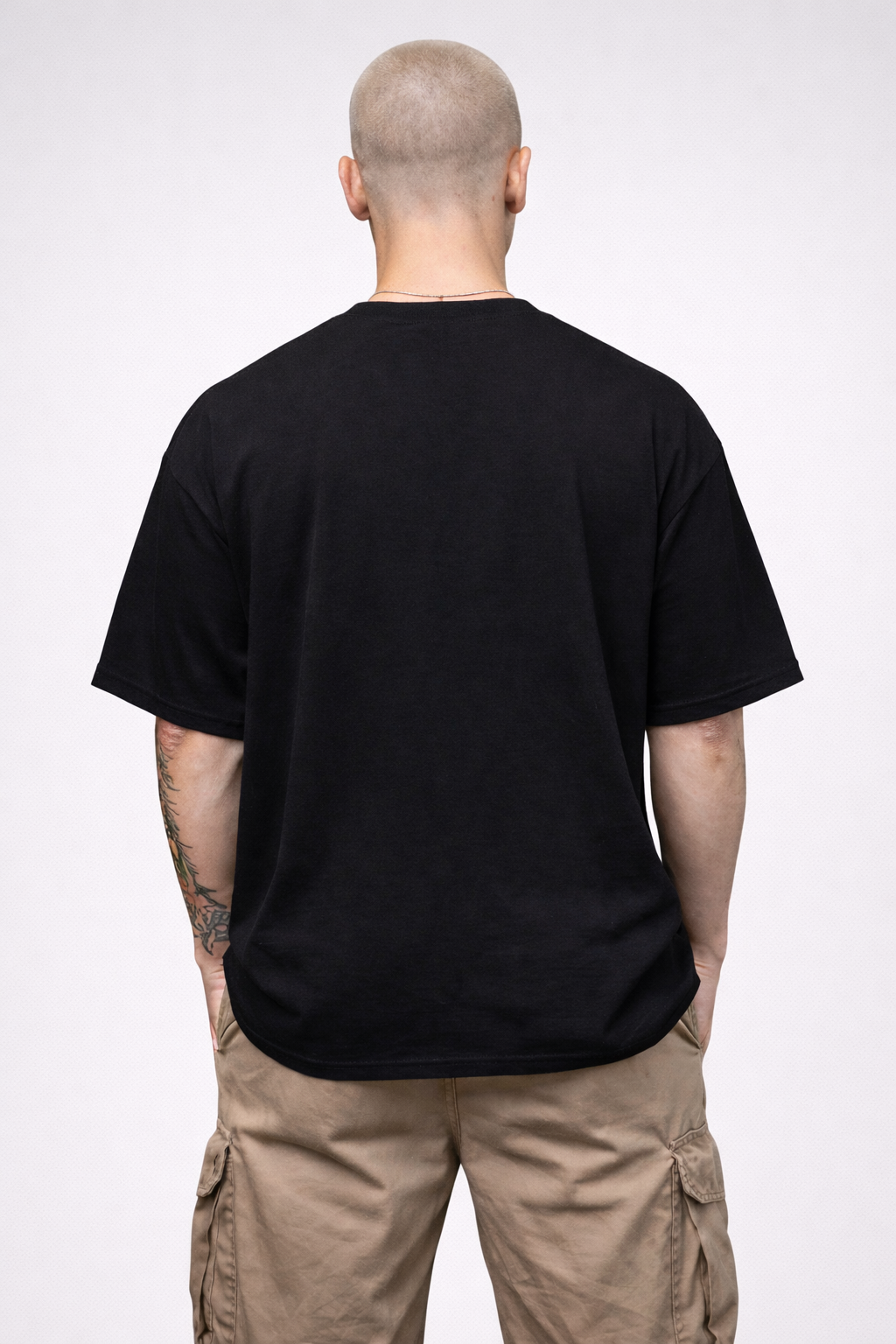Team Logo Oversized Tee - Black