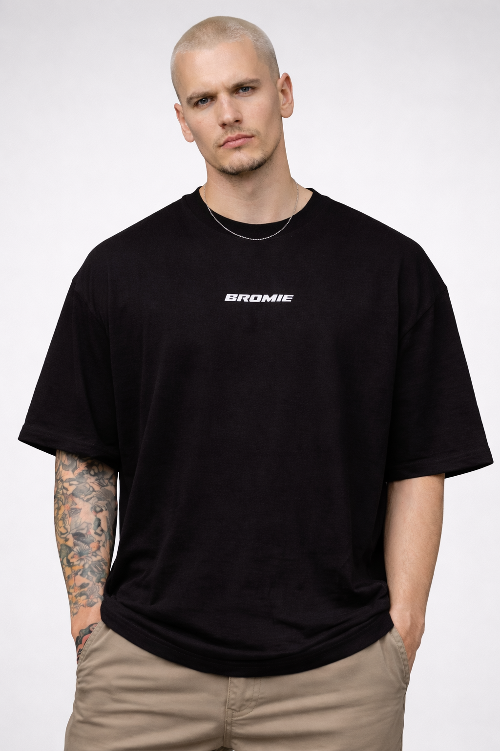 Team Logo Oversized Tee - Black