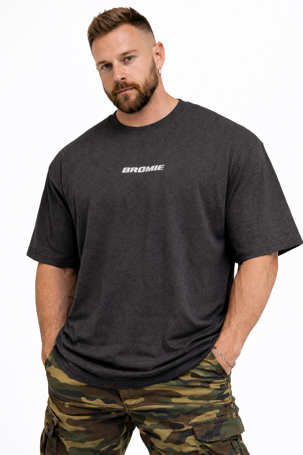 Team Logo Oversized Tee - Charcoal