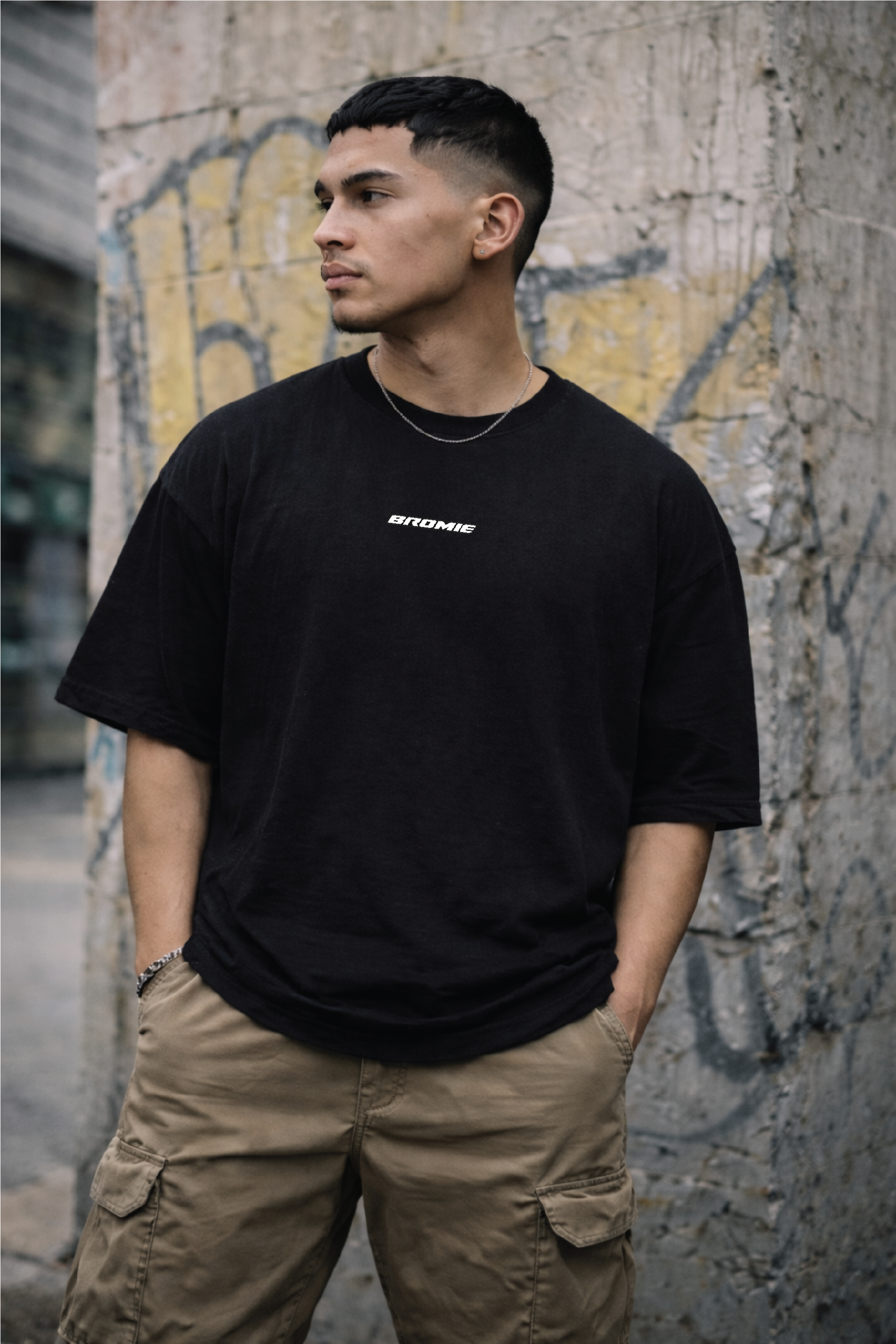 Team Logo Oversized Tee - Black